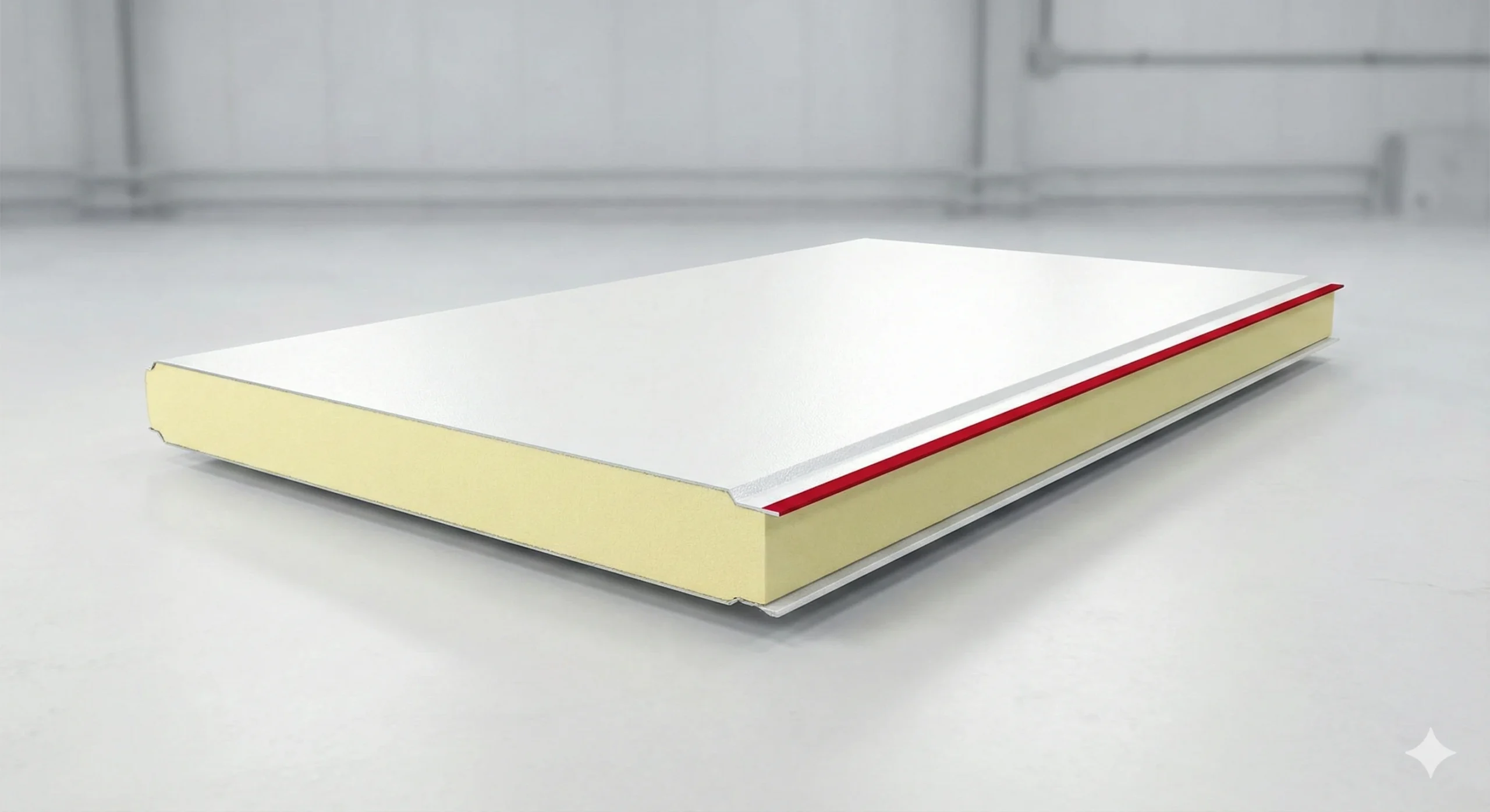 Detail panel sandwich PU untuk ruang produksi dan cold room oleh Multi Karya Panelindo