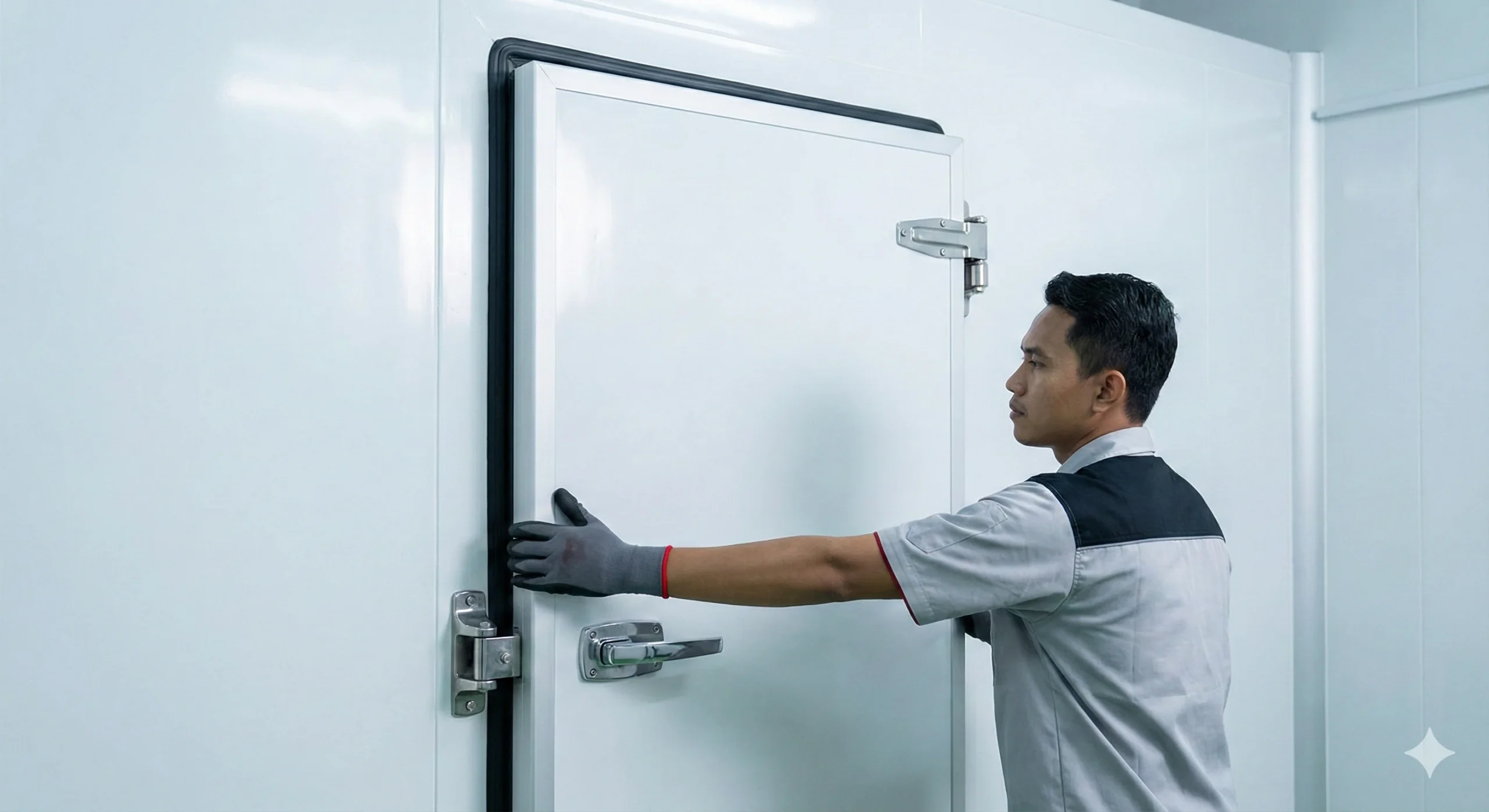 Contoh pintu cold storage insulated yang rapat dan hemat energi