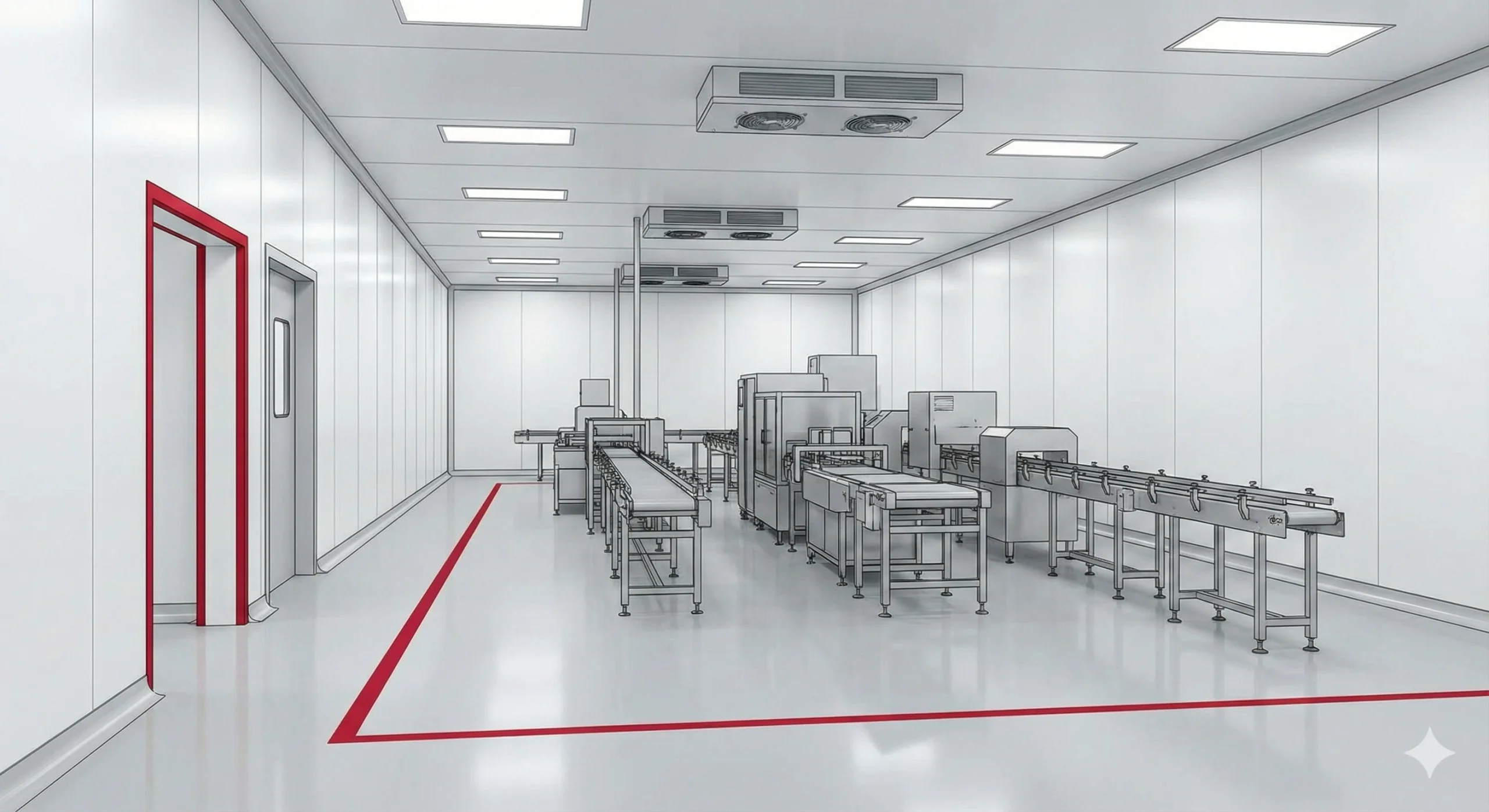 Ruang produksi F&B dengan dinding sandwich panel rapi dan higienis oleh Multi Karya Panelindo